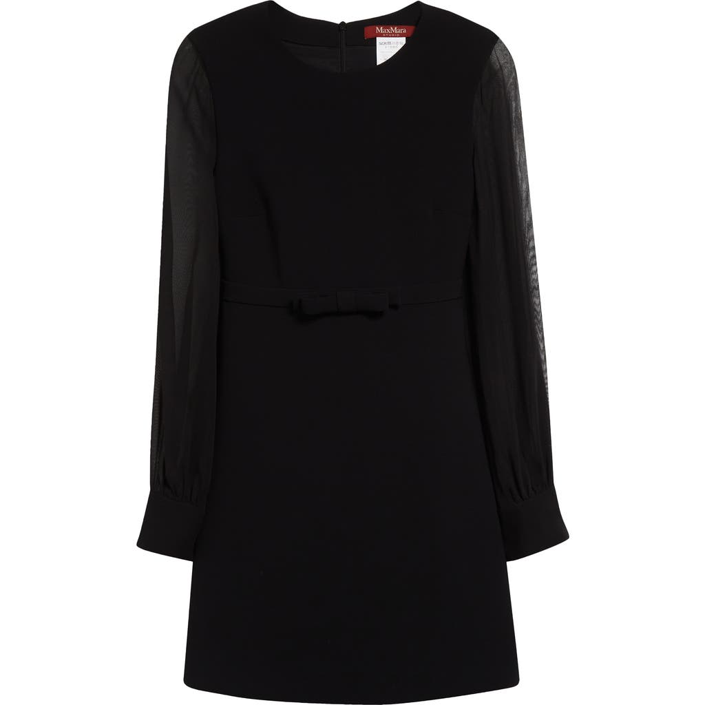 Max Mara Mini Abito Ritmo In Misto Triacetato Nero Donna In Black