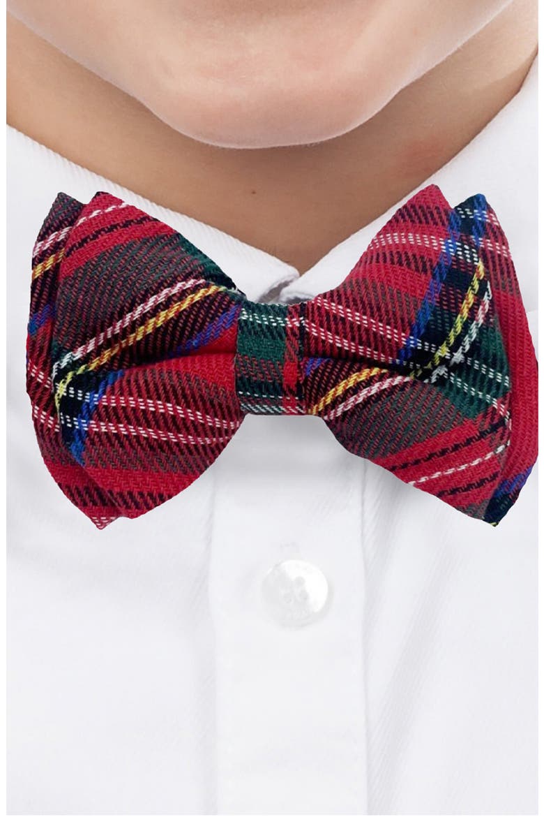 Plaid Bow Tie, Alternate, color, Red