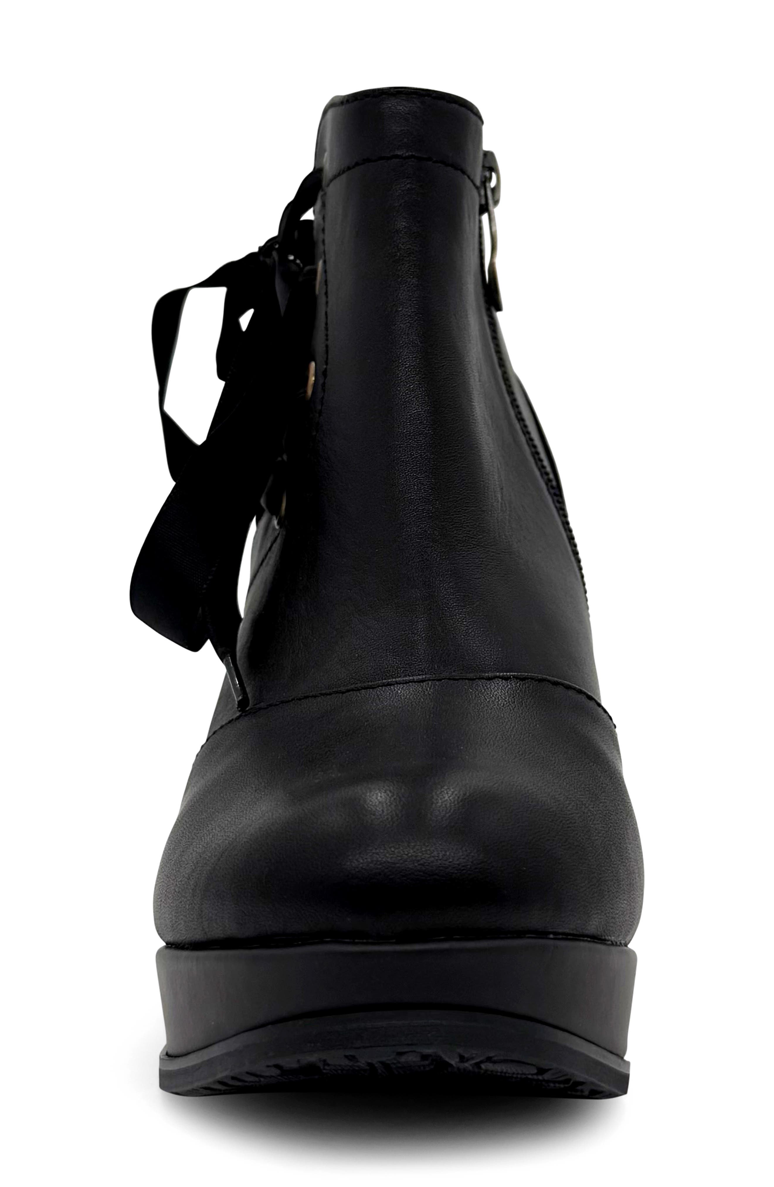 Guilty Leather Bootie, Alternate, color, BLACK