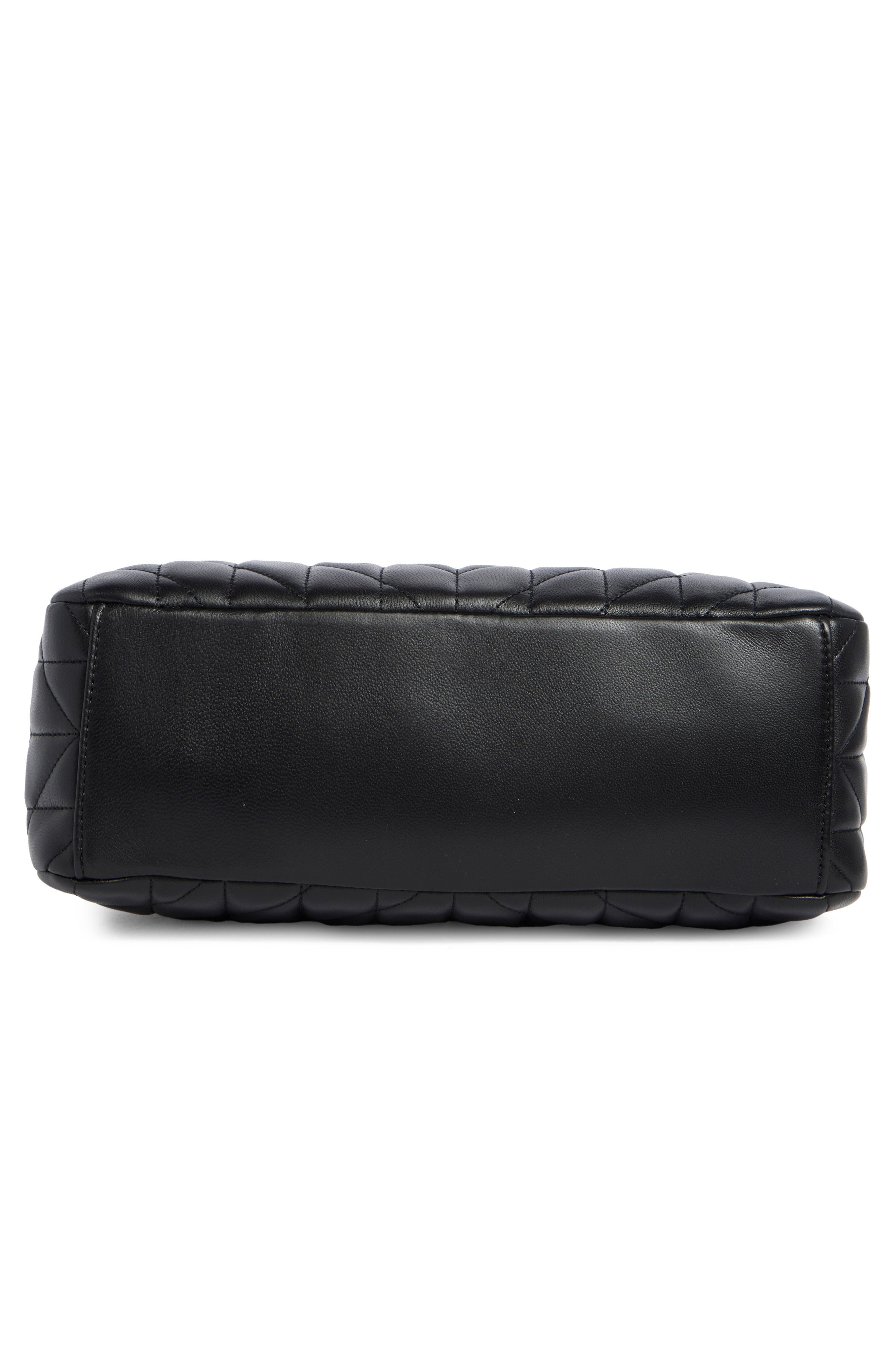 KARL LAGERFELD PARIS Lafayette Satchel Shoulder Bag, Alternate, color, Black/ Gold