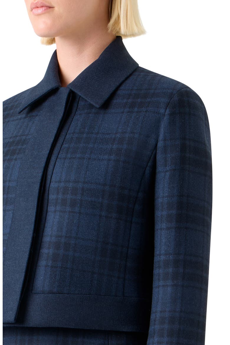 Lewitt Check Wool Crop Jacket, Alternate, color, DENIM-BLACK