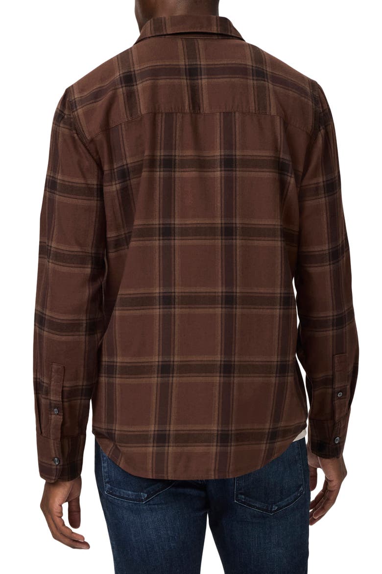 Everett Plaid Flannel Button-Up Shirt, Alternate, color, WEATHERED BRICK