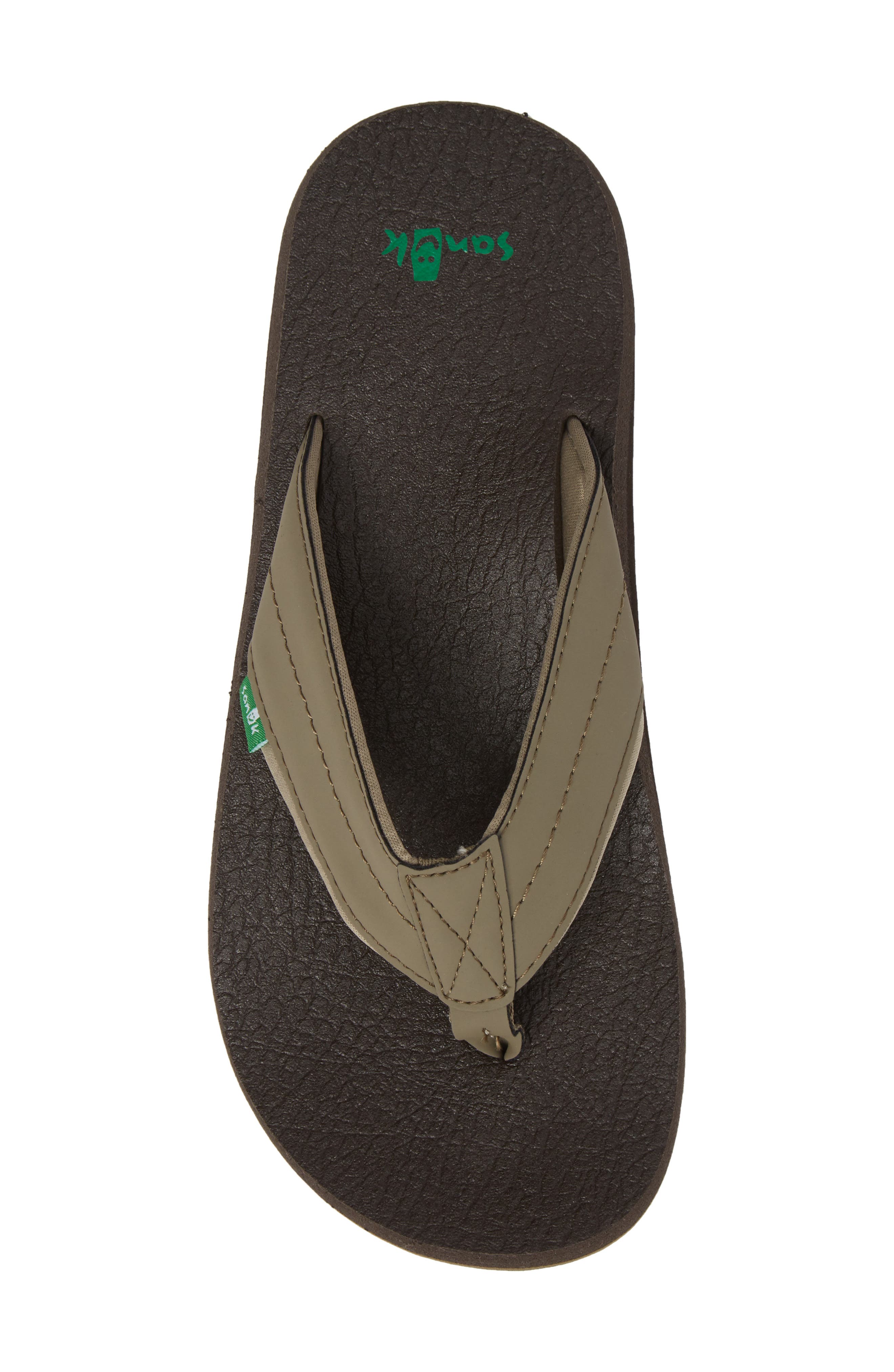 Sanuk 'Beer Cozy 2' Flip Flop, Alternate, color, Brindle