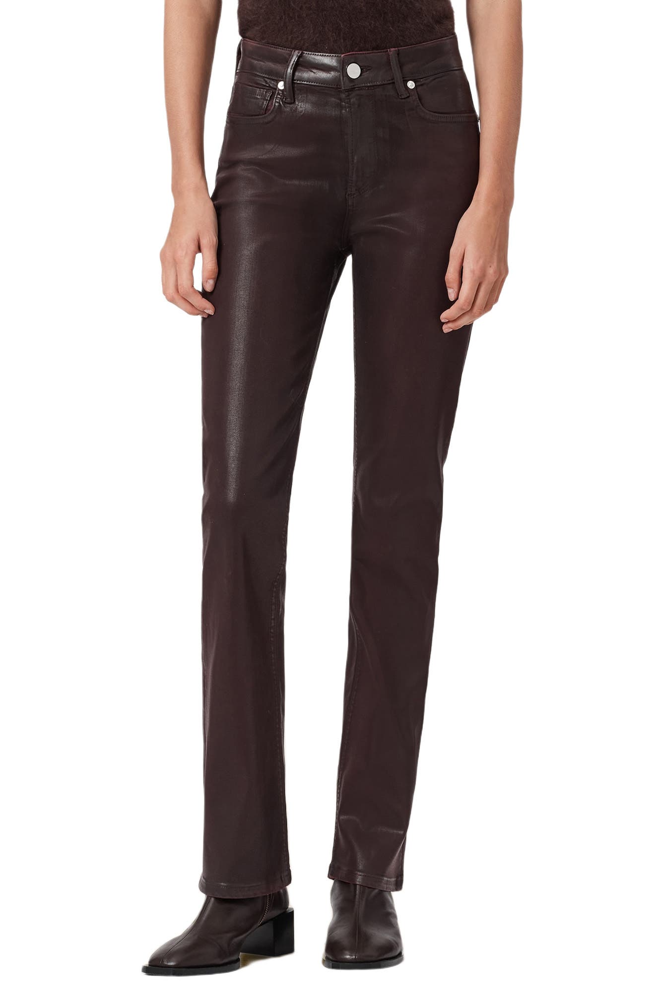 AllSaints Haldan Coated Straight Leg Jeans