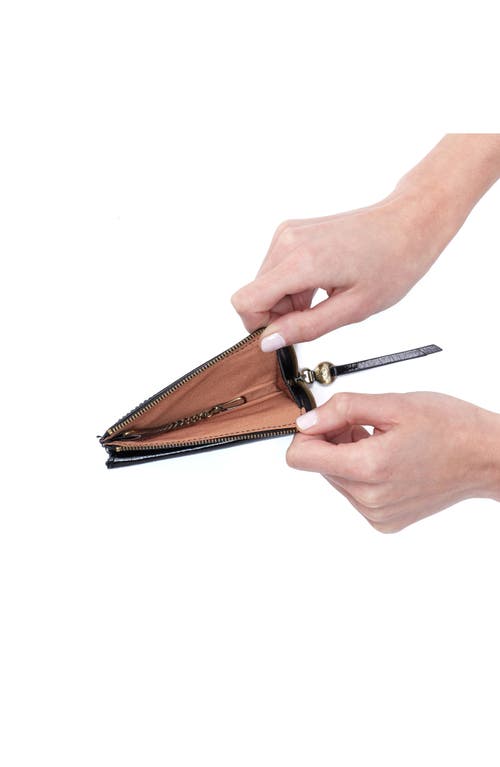 Hobo Addi Leather Card Case In Black
