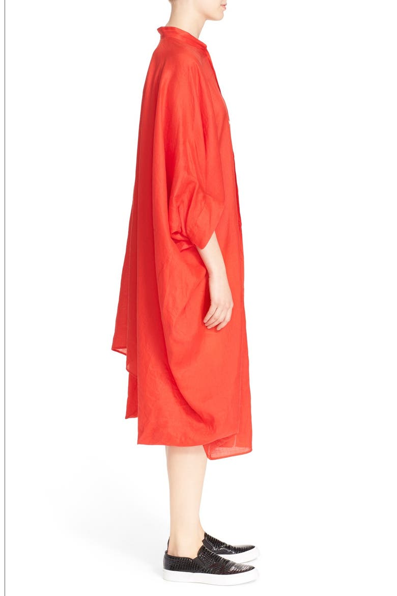 Drape Sleeve Linen Shirtdress, Alternate, color, RED