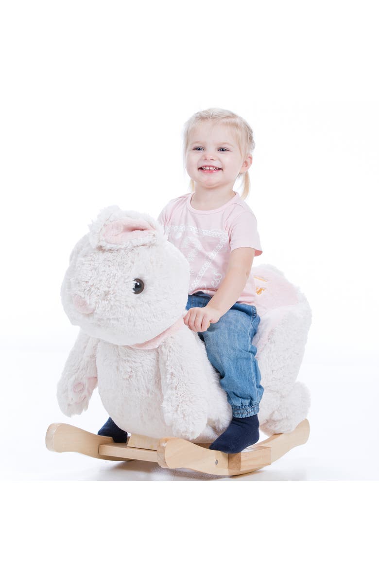 Gerardo´s Toys Little Rockers Bunny Wooden Plush Ride, Alternate, color, Multicolored