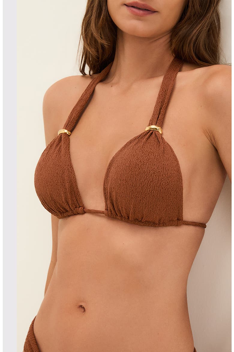 Firenze Bia Tube Bikini Top, Alternate, color, BROWN