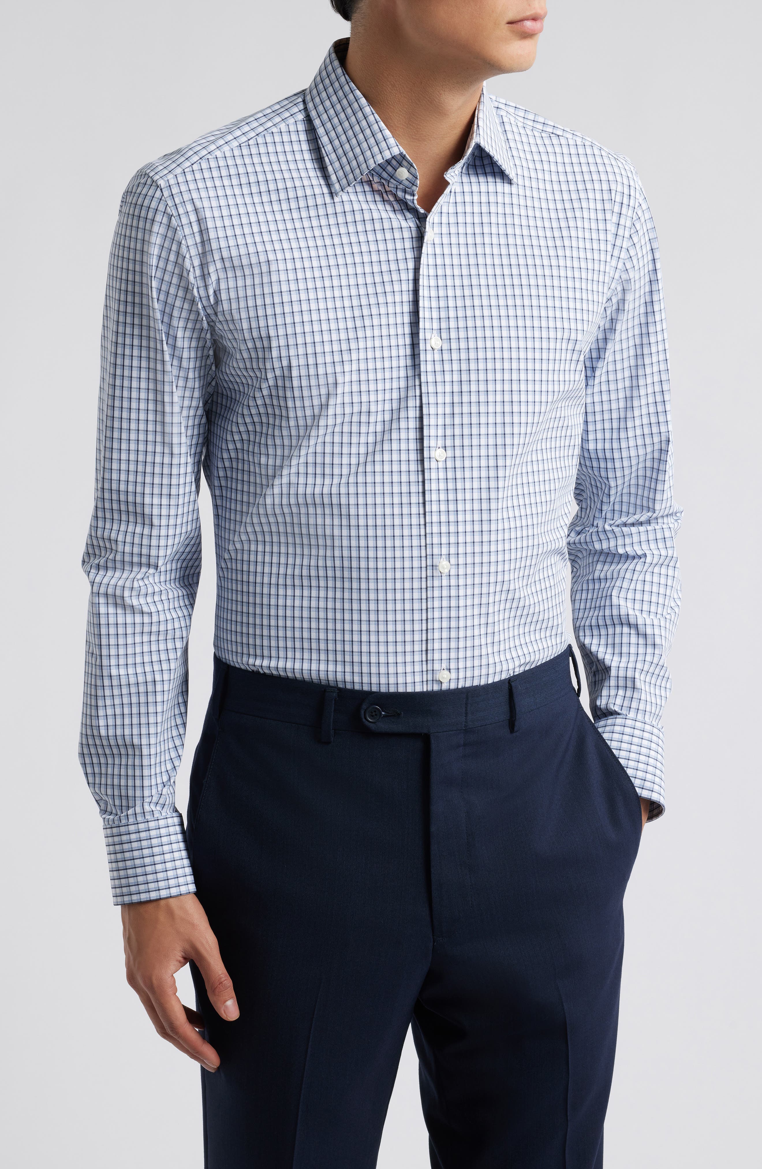 BOSS Hank Kent Slim Fit Performance Stretch Dress Shirt