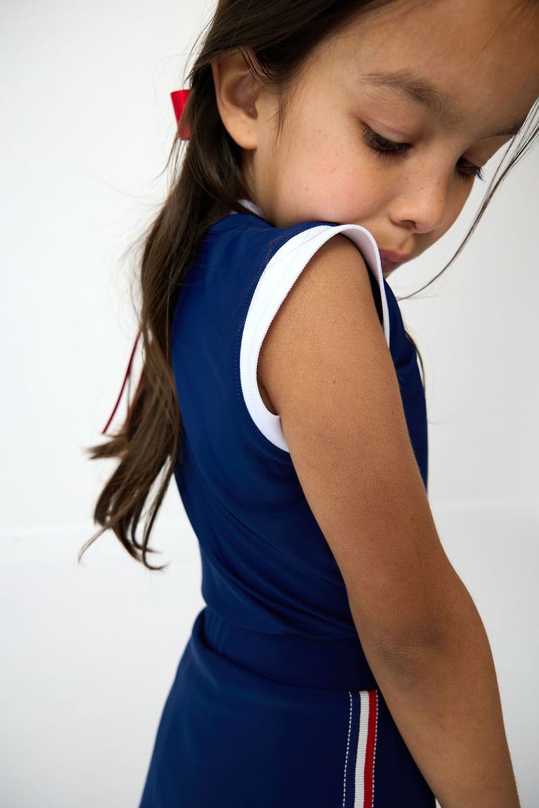 Girls Trimmed Tank, Alternate, color, Navy