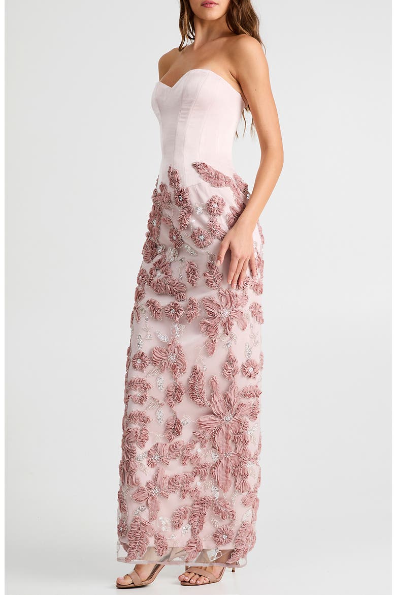 Julia Embellished Strapless Gown, Alternate, color, BLUSH PINK