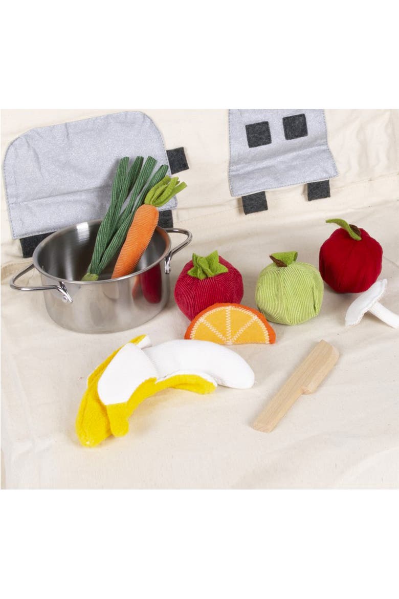 PopOhVer Pretend Play Plush Food Play Set, Alternate, color, Multicolored