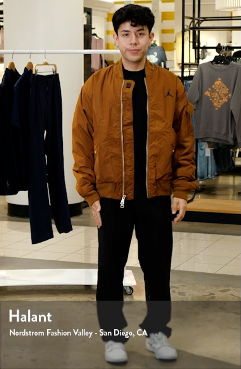 Essentials Renegade Water Repellent Bomber Jacket, sales video thumbnail