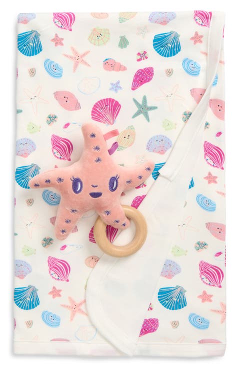 Sea Star Rattle & Blanket Set