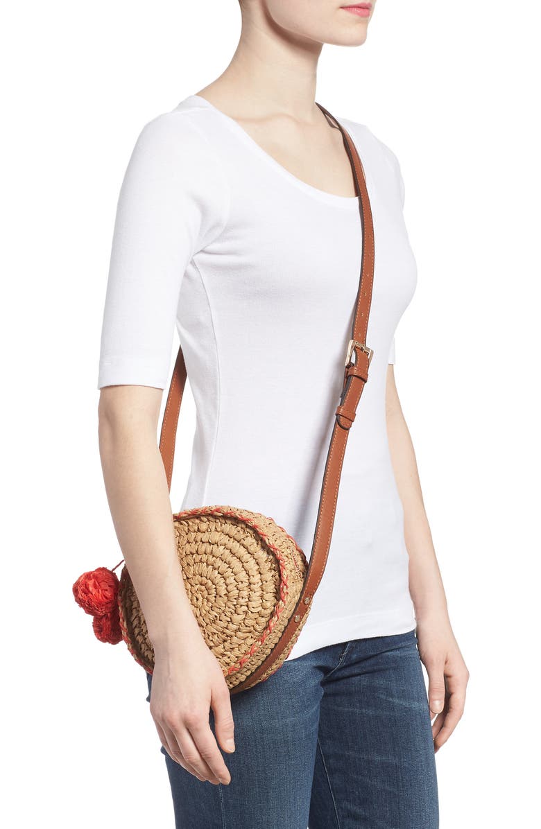 Tommy Bahama Pirro Woven Straw Crossbody Bag, Alternate, color,