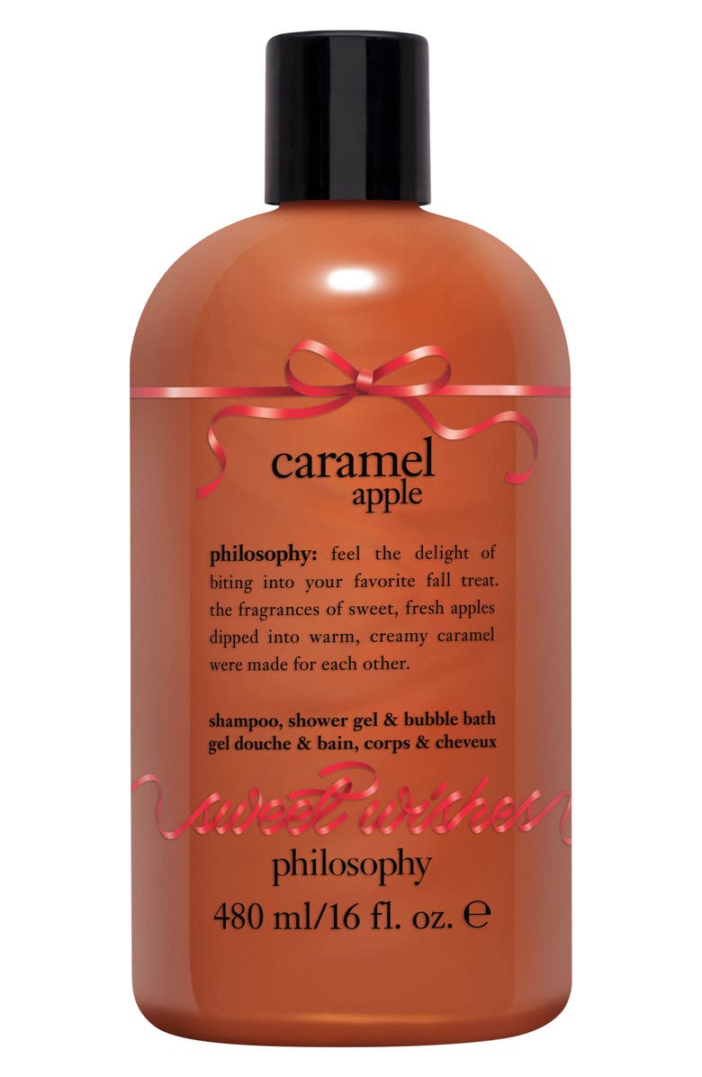 philosophy caramel apple shampoo, shower gel & bubble bath, Main, color, 