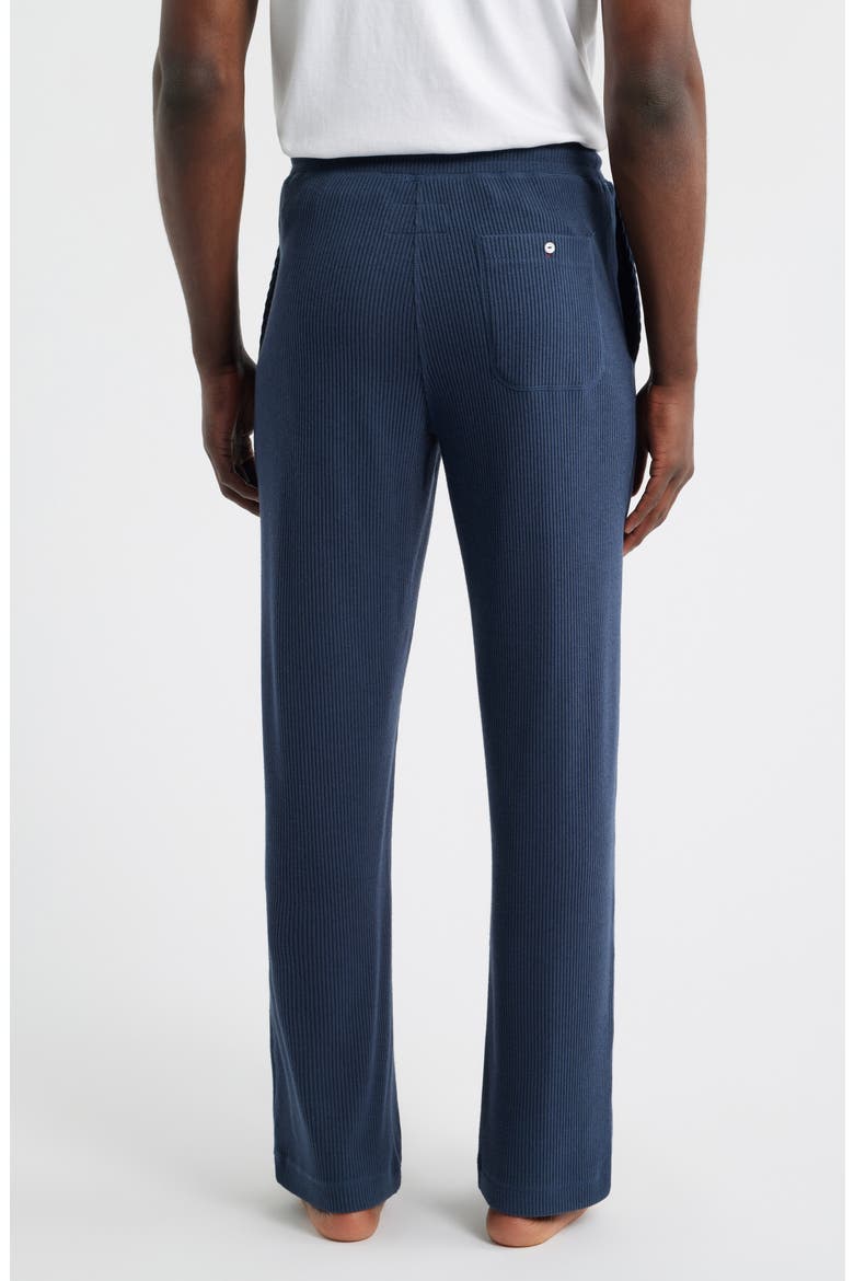 Ribbed Drawstring Pajama Pants, Alternate, color, COLLEGE NAVY