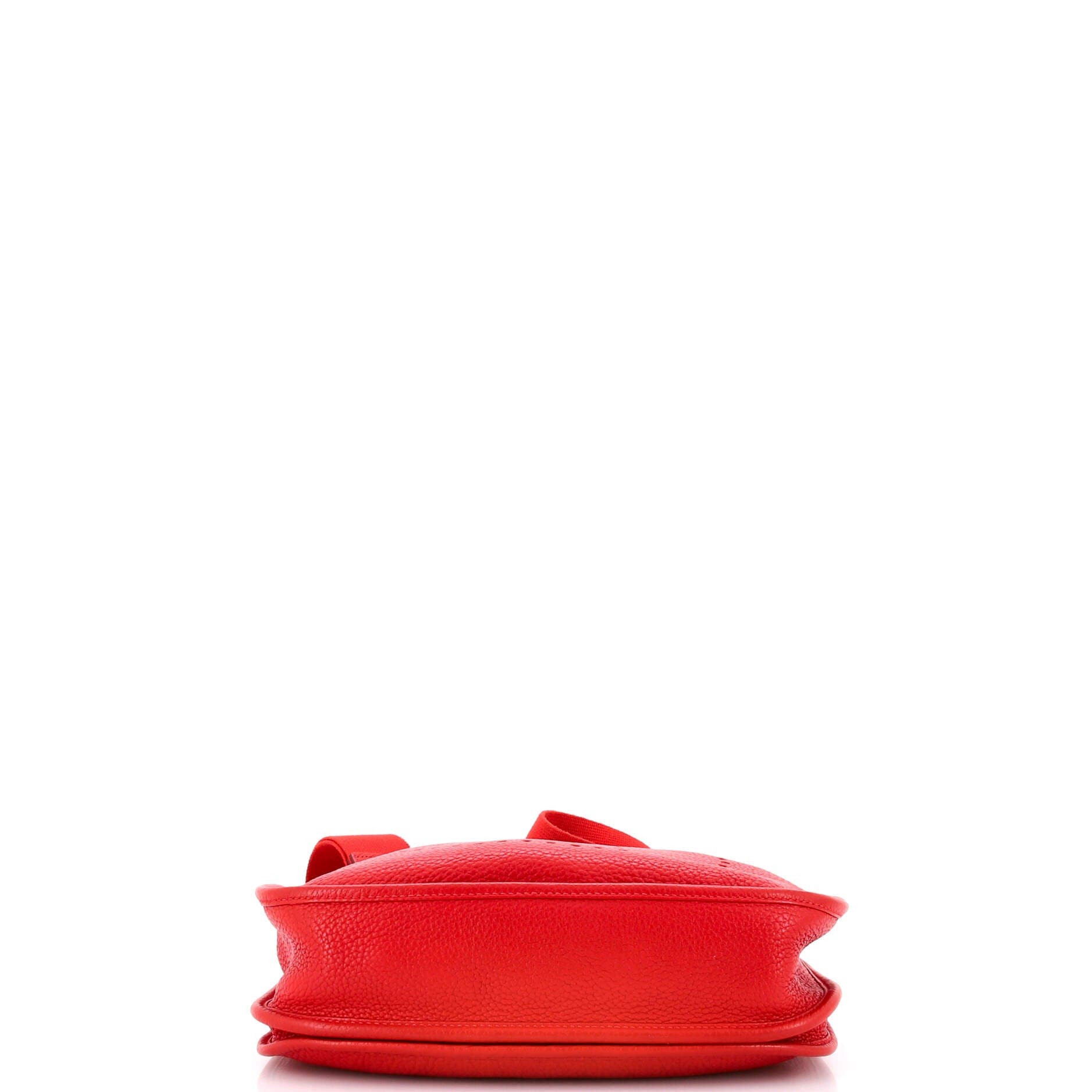 Pre-Owned Hermes Evelyne Bag Gen III Clemence PM, Alternate, color, Rouge Casaque