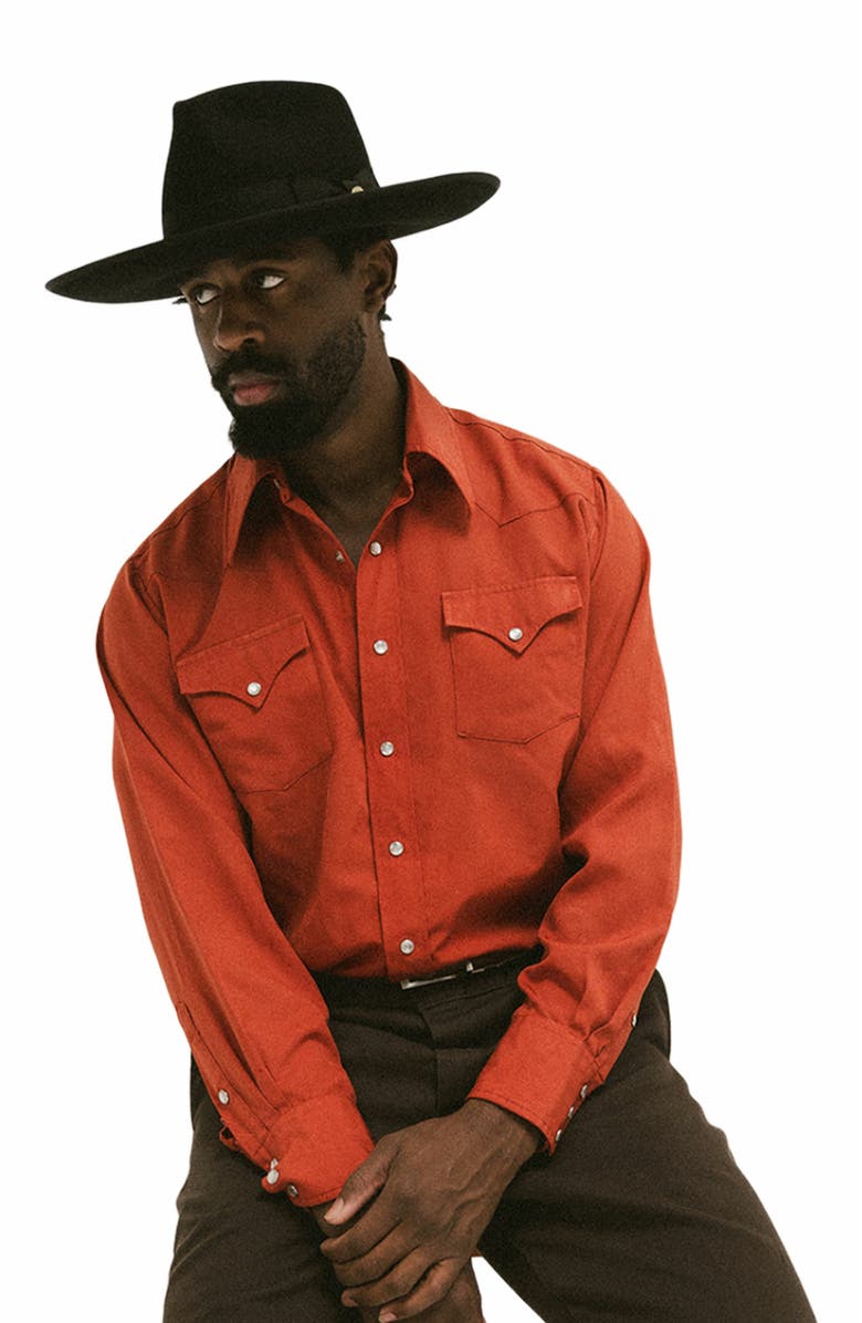 Two Roads Hat Co. Taos Western Fedora, Alternate, color, Black