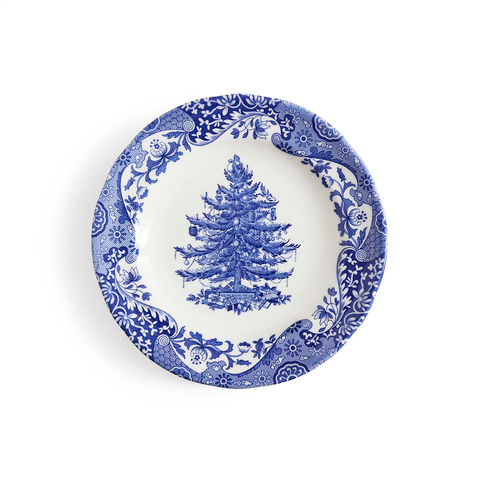 Blue Italian Christmas Plate