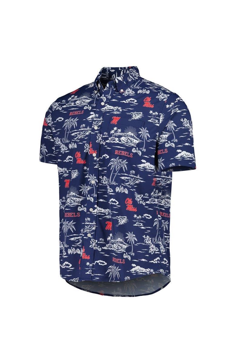 Reyn Spooner Men's Reyn Spooner Navy Ole Miss Rebels Performance Button-Down Shirt, Alternate, color,
