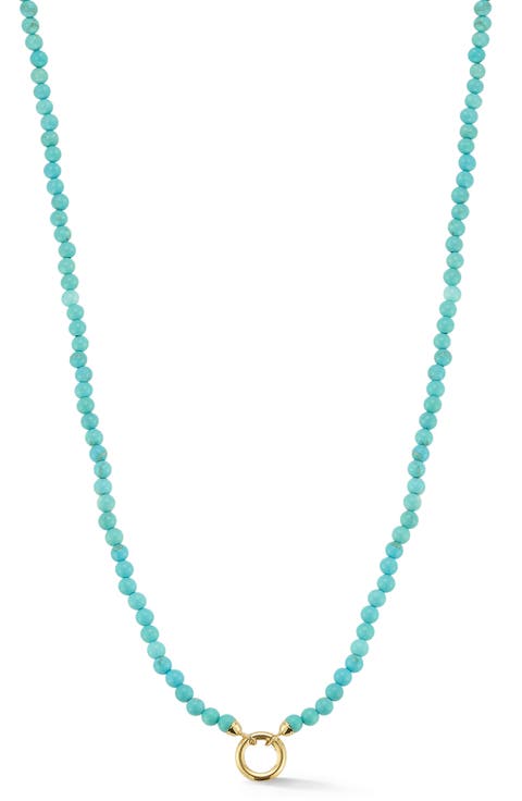 14K Gold Beaded Clasp Necklace