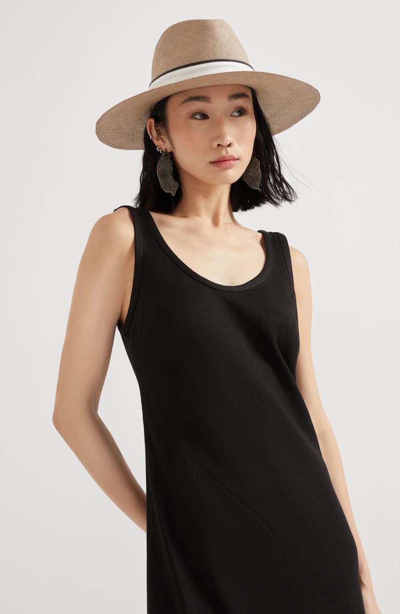 Brunello Cucinelli Fluid twill Tank dress, Alternate, color, 