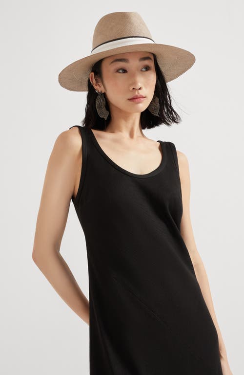 Brunello Cucinelli Fluid Twill Tank Dress In Black | ModeSens