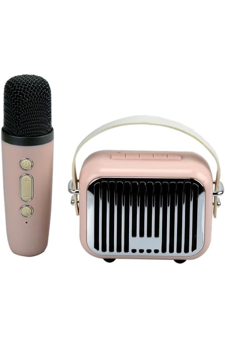 Pocket Karaoke-Microphone & Speaker Combo, Alternate, color, Pink
