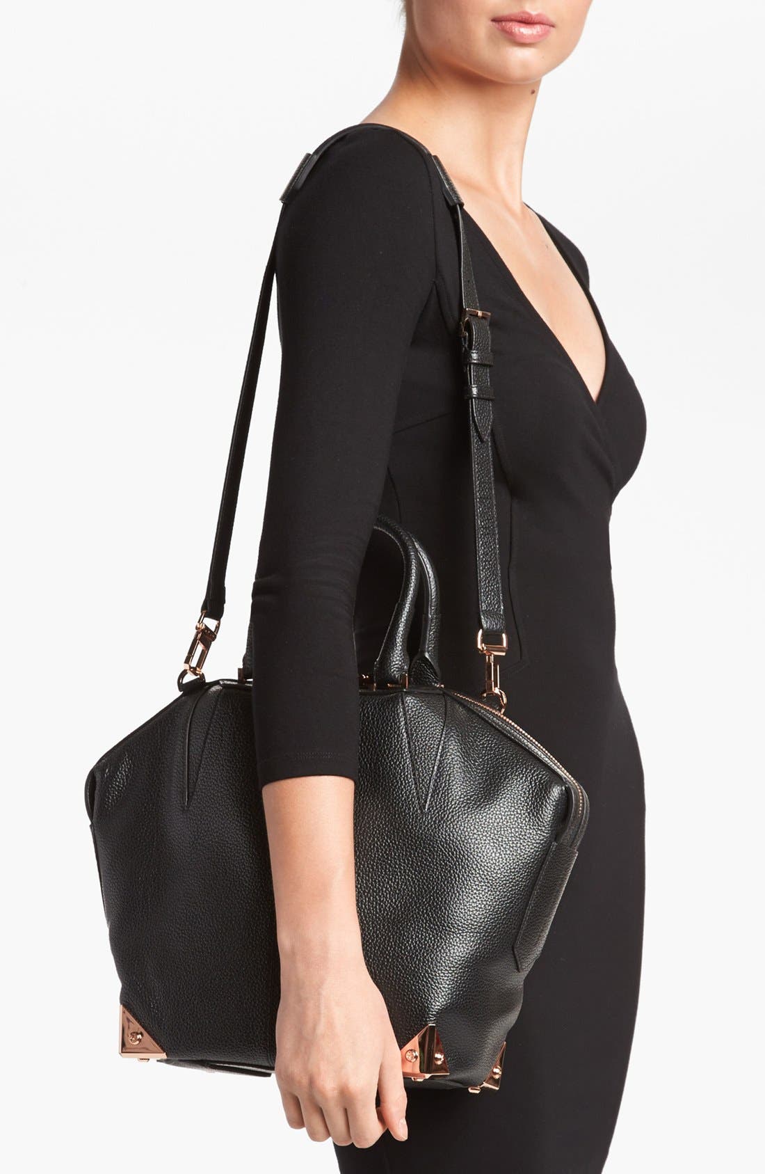 'Emile - Small' Leather Tote, Alternate, color, NERO