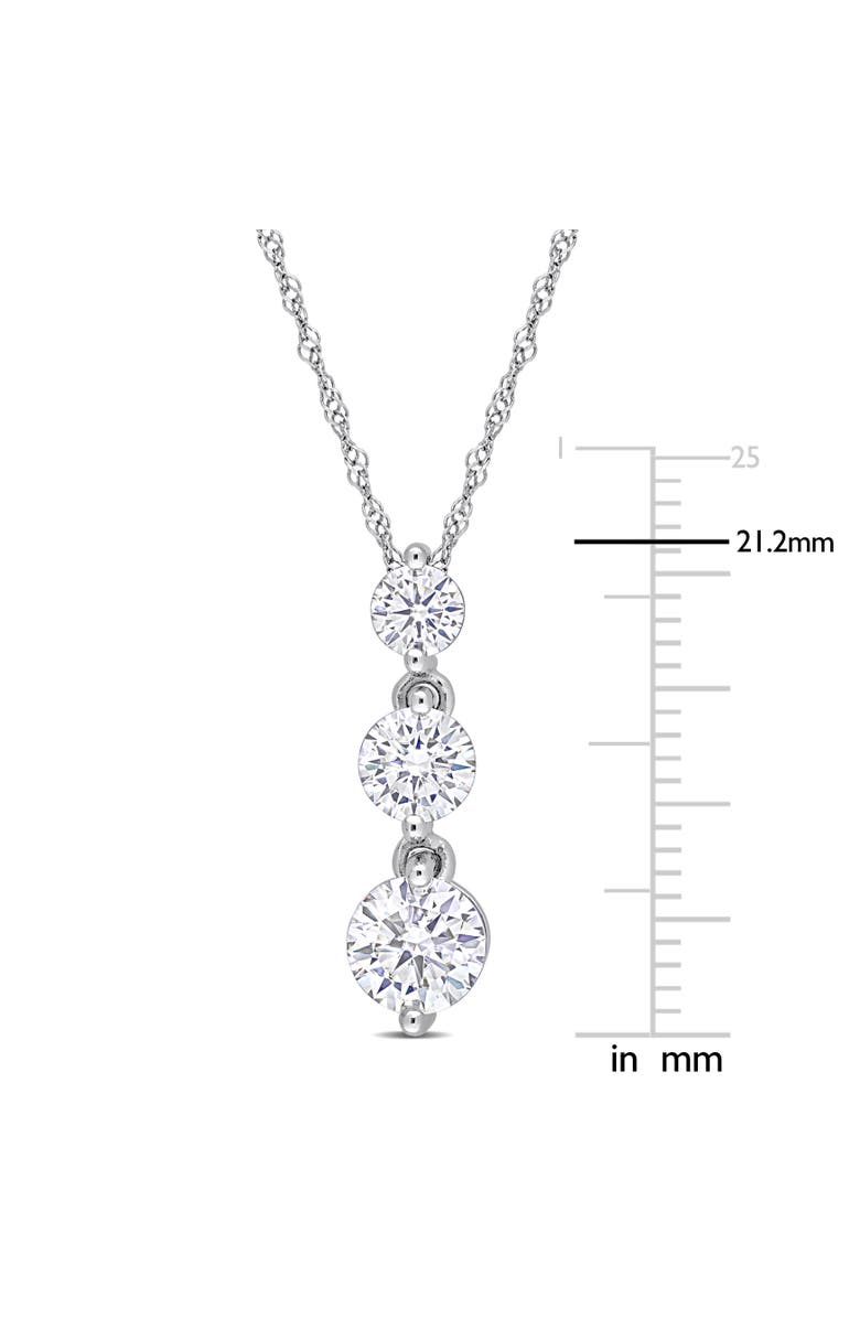 Julianna B. Moissanite Graduated 3-Stone Necklace, Alternate, color,