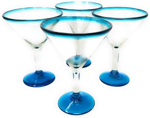 Modern Margarita Glasses - Martini Style - Set of 4