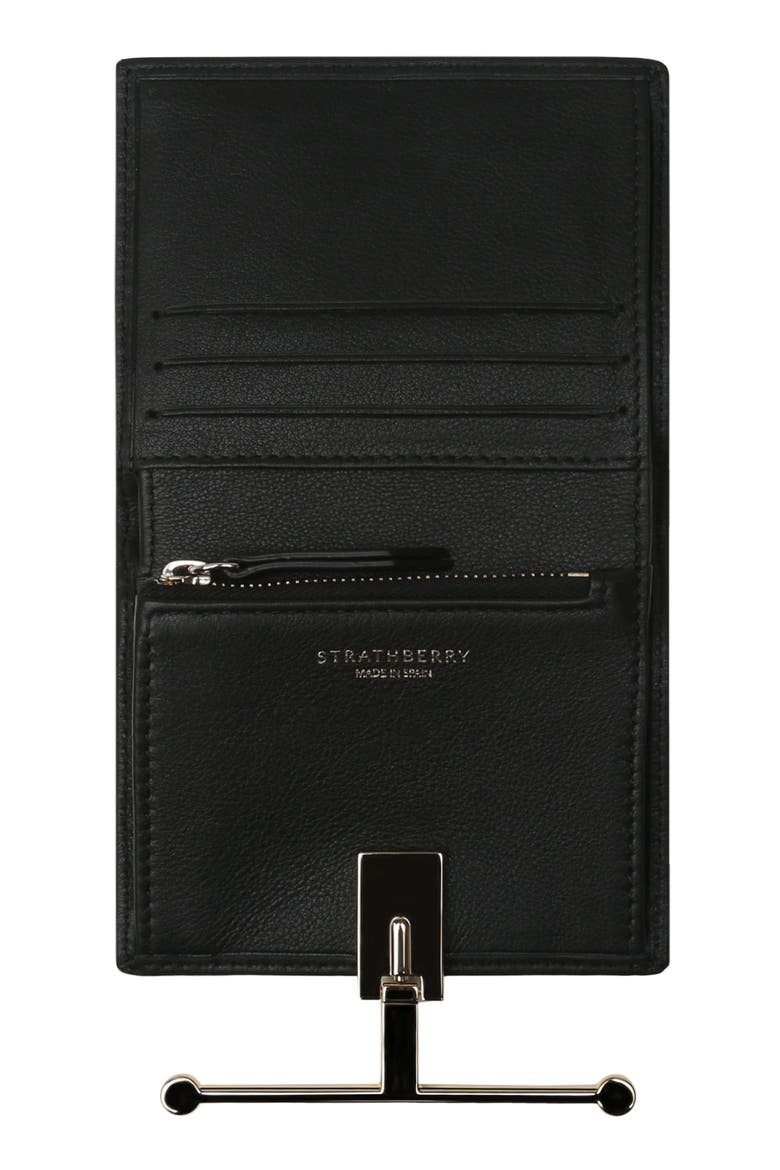 Small Melville Leather Bifold Wallet, Alternate, color, BLACK