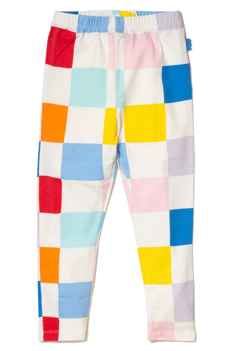 Print Leggings, Main, color, NATURAL/ CHECKERED