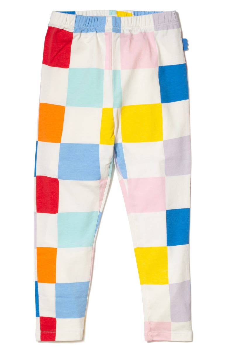 Mon Coeur Print Leggings, Main, color, Natural/ Checkered