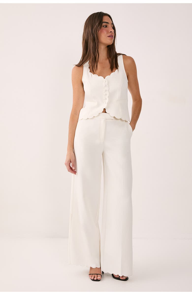 NASTY GAL Button Front Tailored Waistcoat, Alternate, color, White
