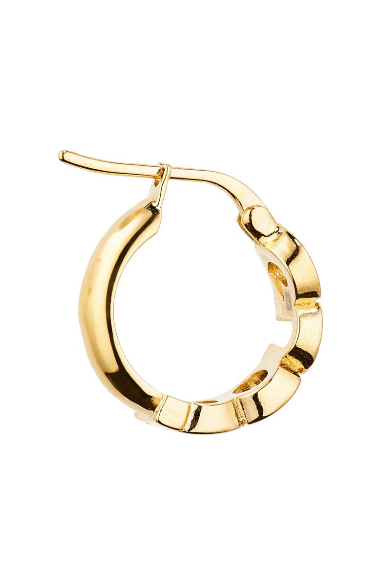Gucci Logo Script Hoop Earrings, Alternate, color, 