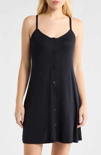 Rib Button Front Chemise