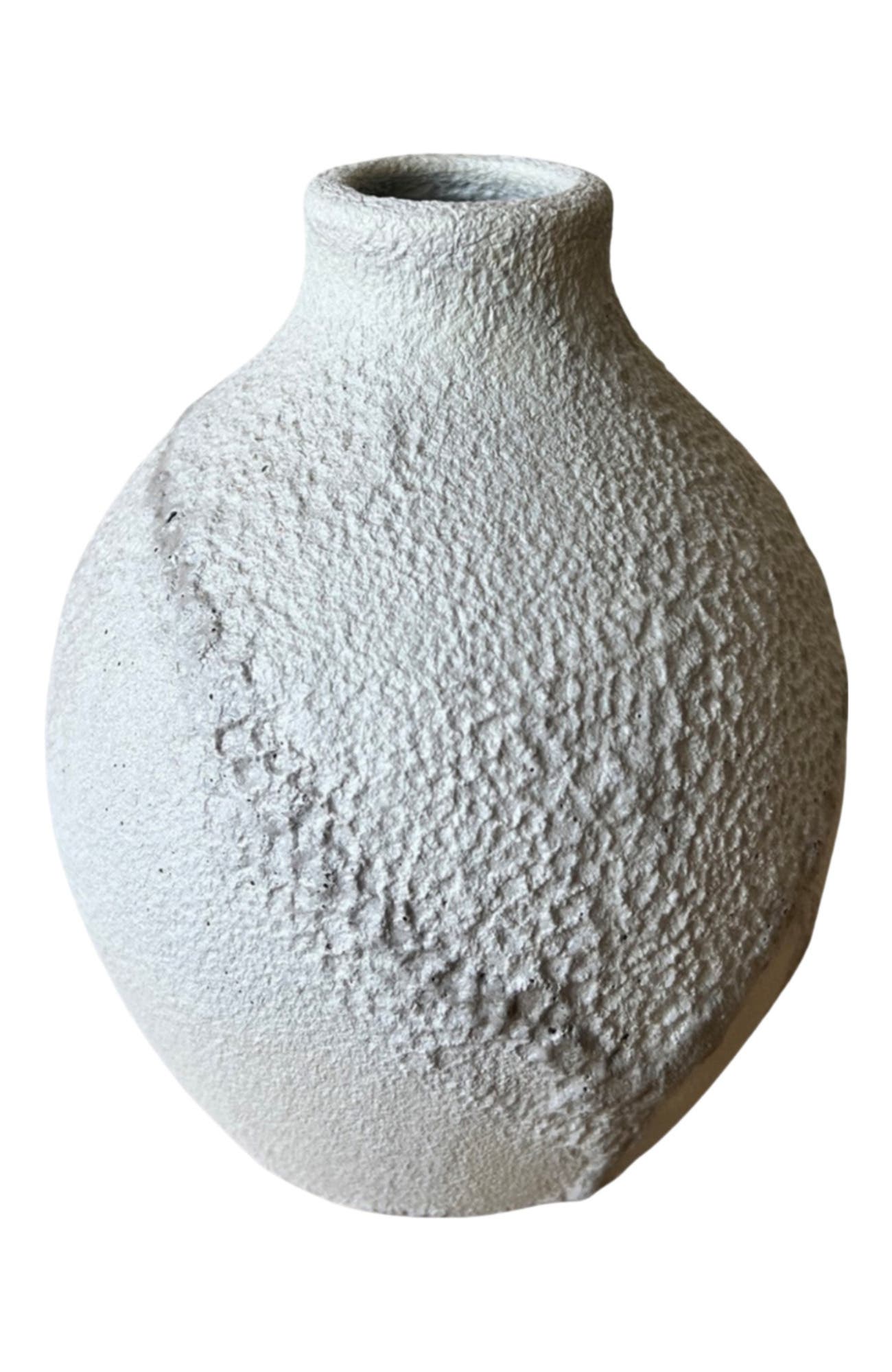 Gina DeSantis Ceramics Ara Crater Vase in Gray 