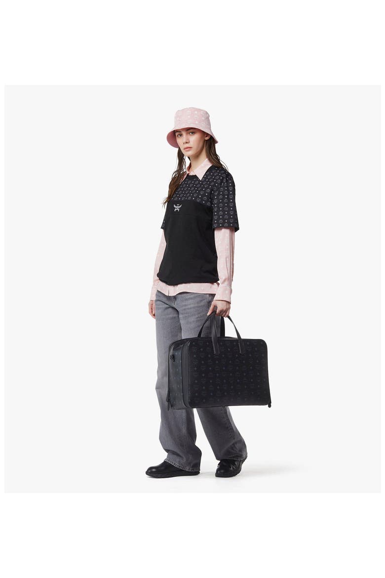 Ottomar Garment Bag in Visetos, Alternate, color, Black