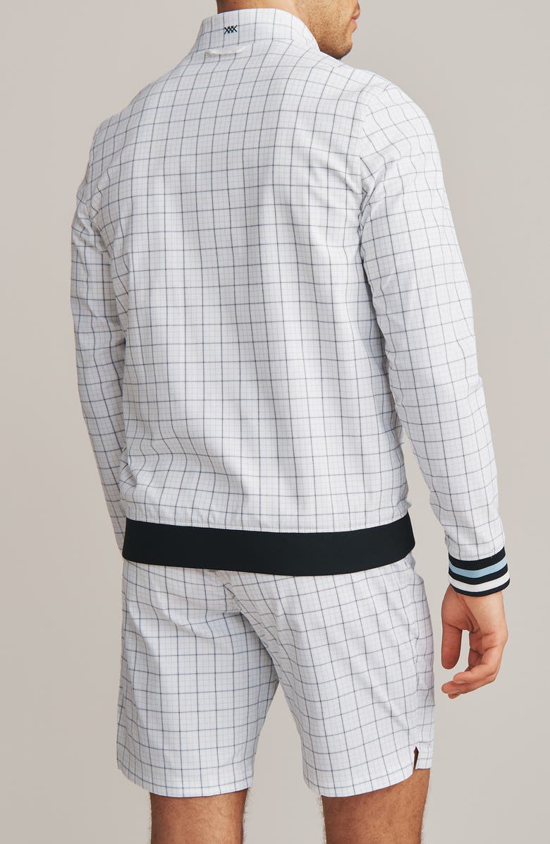 Rhone Dune Windowpane Golf Jacket, Alternate, color, White Windowpane Check