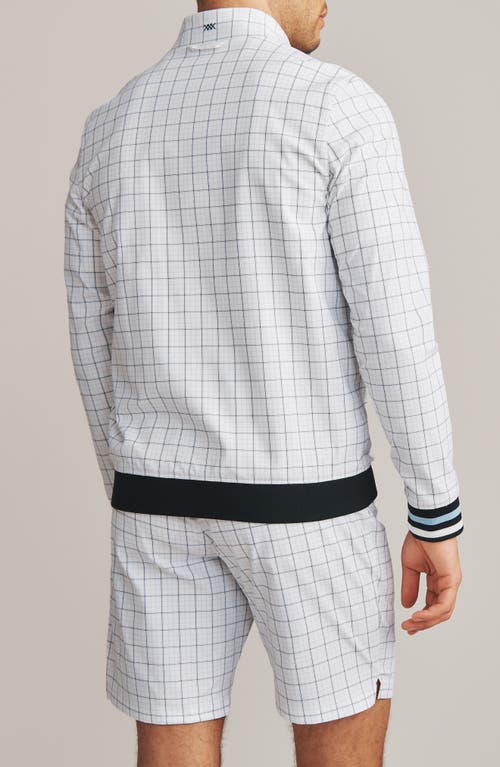 Rhone Dune Windowpane Golf Jacket In White