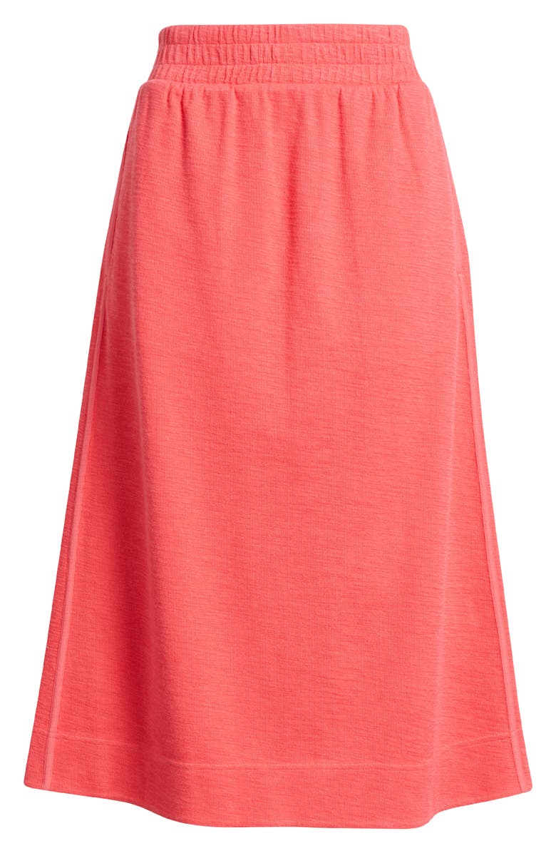 Caslon<sup>®</sup> Jetset Cotton Blend Knit Midi Skirt, Alternate, color, Red Geranium