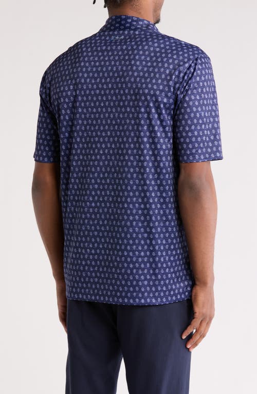 Greg Norman Stellar Print Polo In Twilight