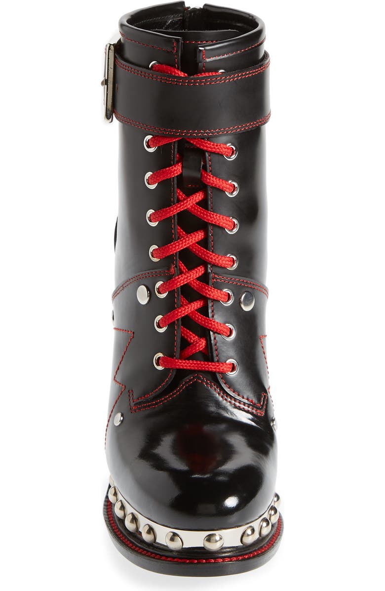 McQueen Alexander McQueen XXMM Lace-Up Platform Bootie, Alternate, color,