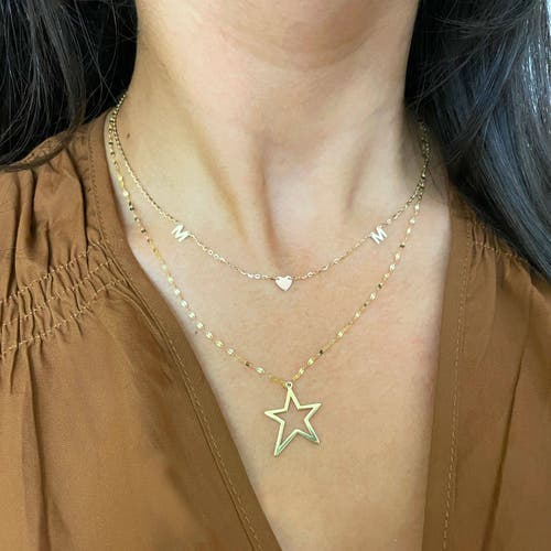 The Lovery Fine Jewelry Open Star Necklace In Gold