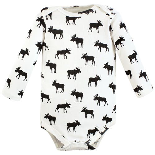 Hudson Baby Five-piece Collection Of Long-sleeve Cotton Bodysuits In Multi