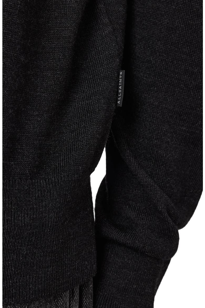 Albany Merino Wool Quarter Zip Polo, Alternate, color, CINDER BLACK