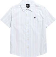 Quiksilver Kids' Island Stripe Cotton Button-Up Shirt