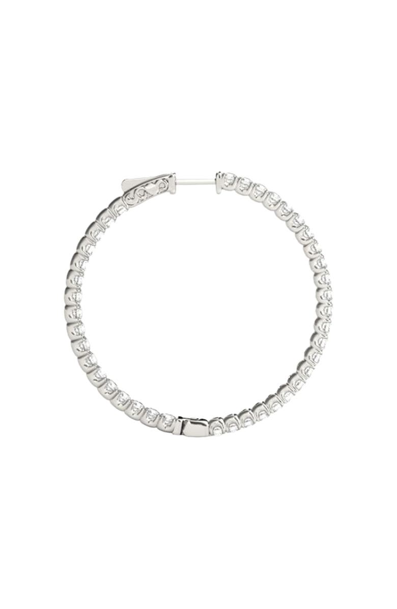 Bliss Diamond 1.75 ct Lab Grown Diamond Hoops Inside Outside 1 1/3" 14K Gold Vault Lock, Alternate, color, 